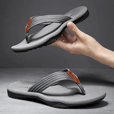 Men's New Casual Flip Flops with Thick Soles, Anti Slip and Cool Slippers, Wear-resistant and Fashionable Beach Shoes