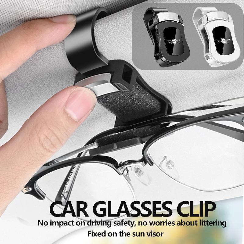 Car Sun Visor Glass Holder Auto Storage Clip Sunglasses Holder For MINI Countryman Paceman R56 R50 R53 R58 R59 R57 Clubman tnrjc00