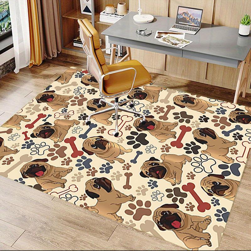 1 Stück Mops Knochen Extra Groß Rutschfester Teppich, Büro, Familie, Schlafzimmer, Studio - Großer TeppichJ0404