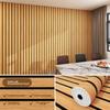 New Linear Wood Pattern 3D Foam Ceiling 0.6x3m Waterproof Wall Stickers Self-adhesive Peel and Stick Home Wallpaper