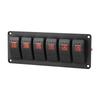 12 24V 6 Gang Rocker Switch Panel for Car RV Boat Yacht Marine