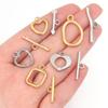 1 Set Stainless Steel OT Clasps Metal Toggle Clasps Wavy Buckle Connectors For Jewelry Making DIY Bracelets Necklace Accessories