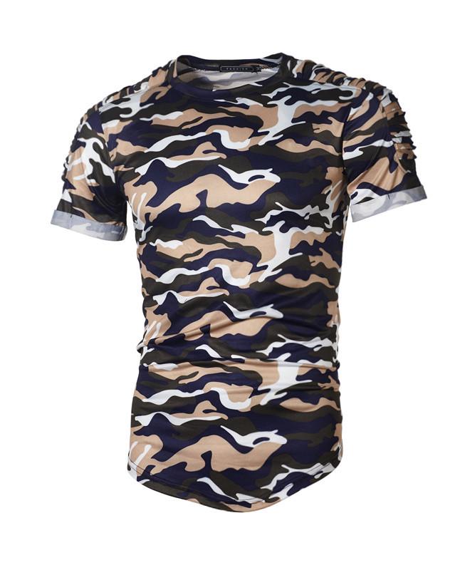Camiseta de Camuflaje para Hombre para Entrenar - Manga Corta