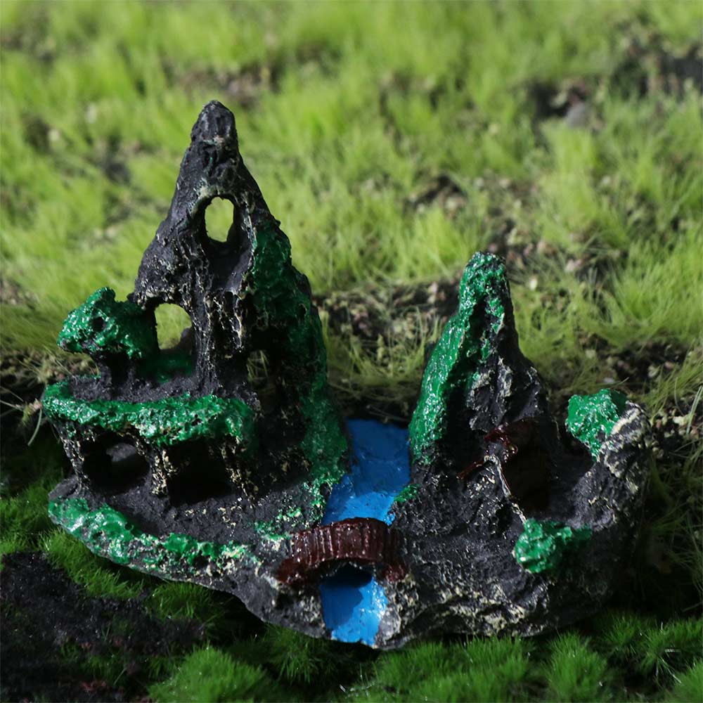 Unique Aquarium Rockery Figurines Resin Craft Simulation Stone Statue  Fish Tank Landscape Decor