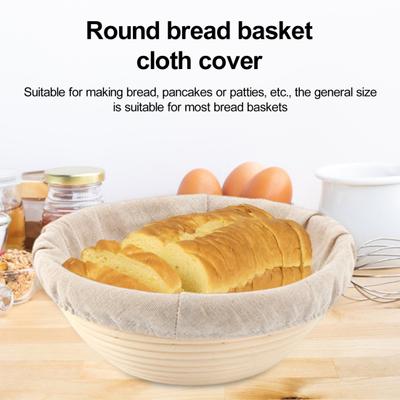 2 pezzi di stoffa per cestino per la prova del pane, per uso alimentare, antiaderente, per cottura domestica, rotonda, ovale, in tessuto per cestino per pasta.