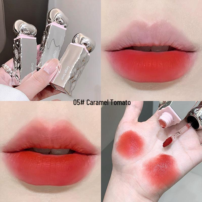 

Gegebear Velvet Matte Lip Glaze: Non-transfer, Long-lasting, Rich Pigment, Perfect for Autumn and Winter. 2.5g