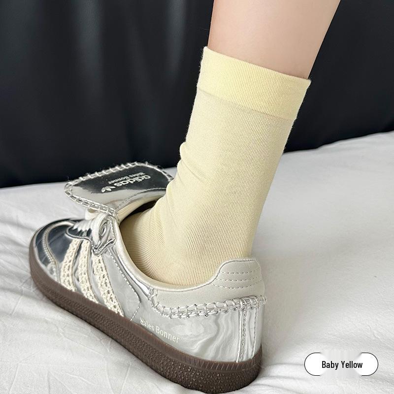 Женские летние модальные ледяные носки - Тонкие, дышащие, антибактериальные, устойчивые к запаху, эластичные, до середины голени. One Size