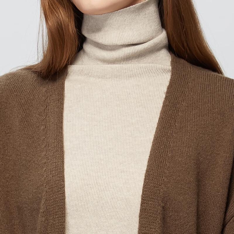 Women's Winter Mid-Length V-Neck Wool Sweater Cardigan