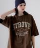 EZKATON Strobe Short Sleeve T-Shirt Brown Kmst6774