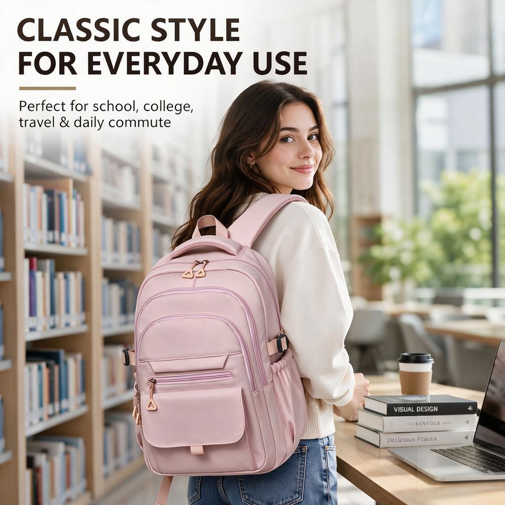 Versatile Color 15.6 Inch Laptop Backpack for Students, Cloth Casual Travel Backpack