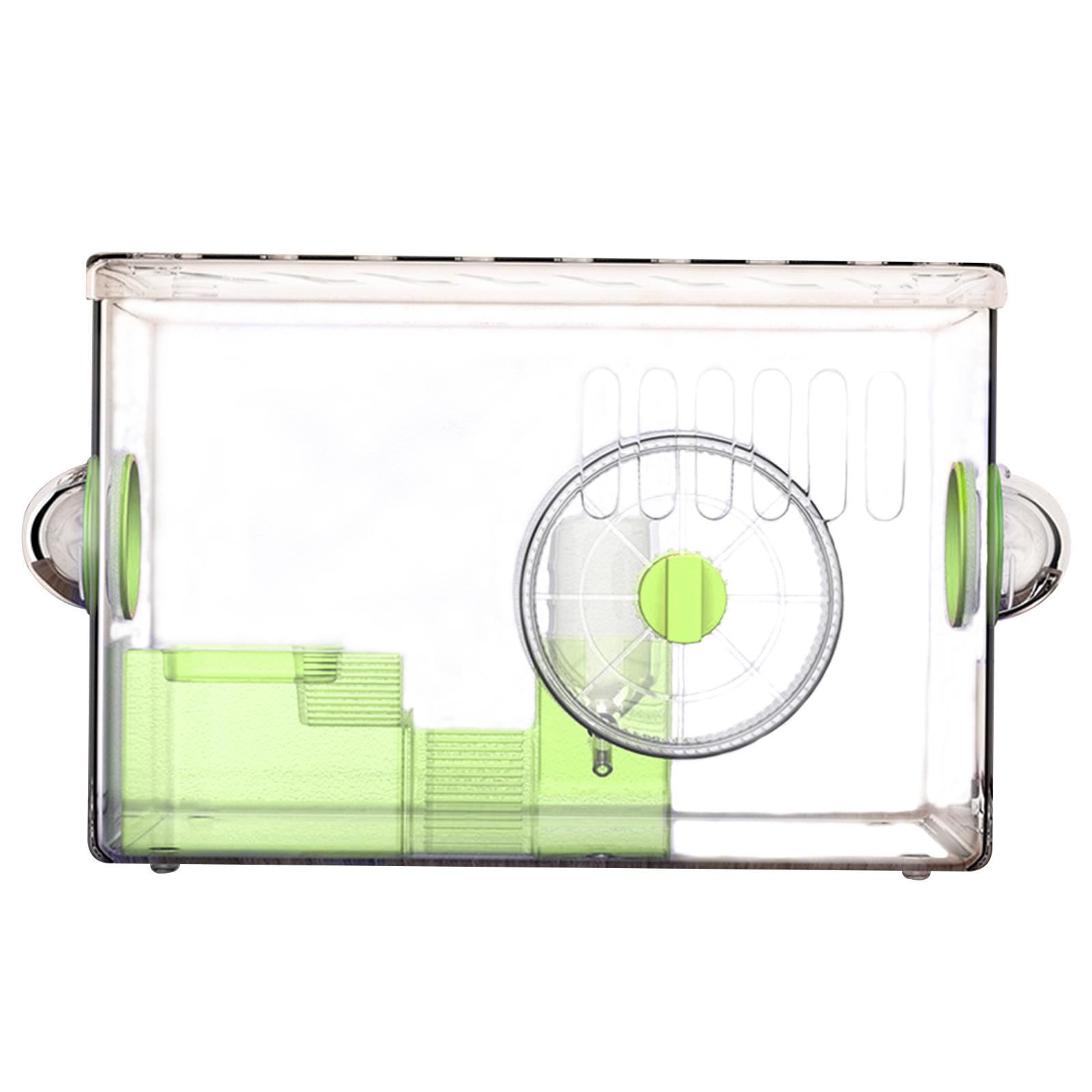 

Клетка для хомяка с бутылкой для воды, переносная клетка для мелких животных, морских свинок зелёный