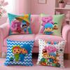 B-Boy-Girl-Pocoyo Cushion Cover Short Plush Double-Sided Printing Home Machine Washable In Warm Winter Pillow Case