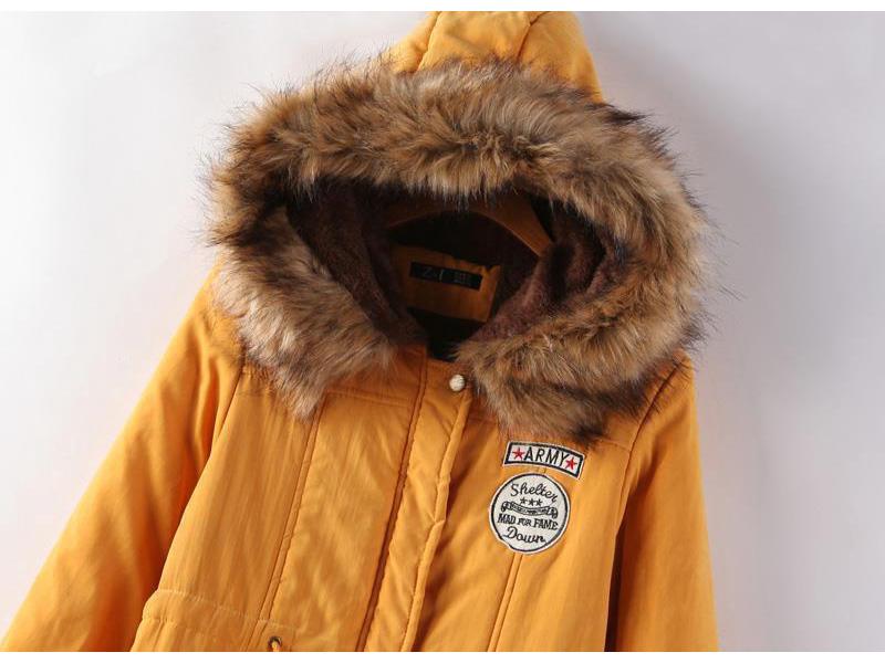 Manteau long à capuche en laine d'agneau style coréen grande taille pour femme - Hiver 2023