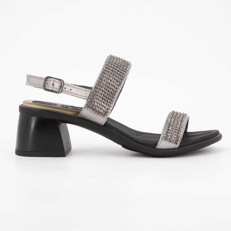 Černé sandály na podpatku élysees s kamínky Dámské SCHOLL