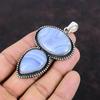 Blue Lace Agate Pendant 925 Sterling Silver Pendant Unique Gemstone Jewelry Vintage Pendant Handmade Jewelry Gift For Bridal Amazing Pendant