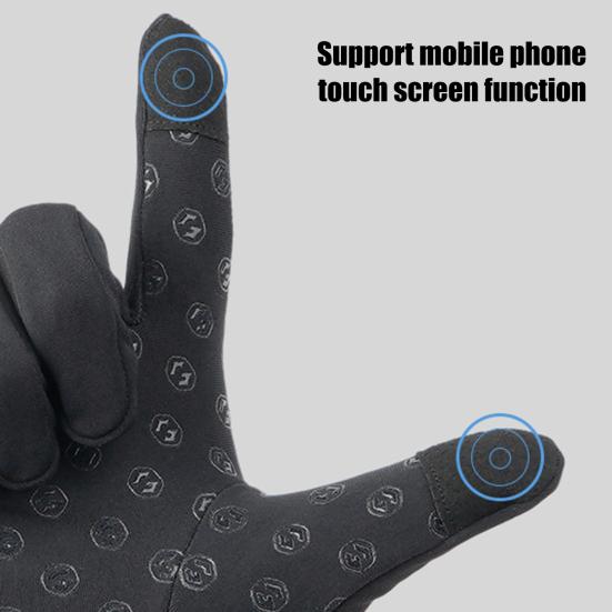1 par de guantes de ciclismo de invierno cálidos con pantalla táctil, antideslizantes, resistentes al viento, impermeables, para clima frío, para hombres, para exteriores, para montar en motocicleta, para nieve y esquí