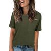 26-3-14-Women's Fashion Round Neck T-Shirt Solid Color Loose-Fit Short Sleeve Top2101