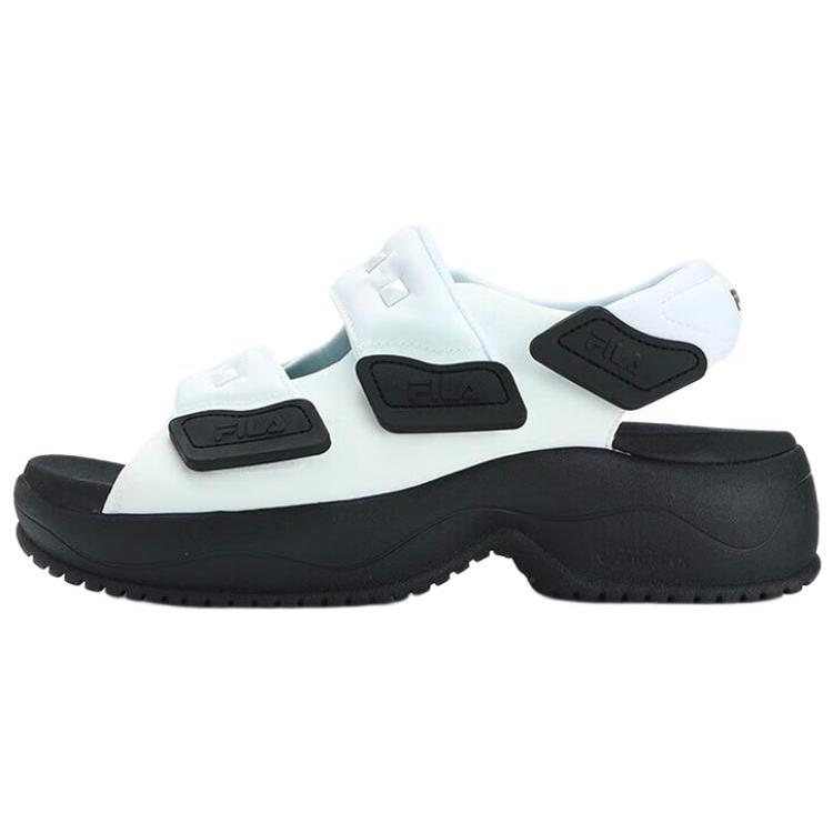 FILA Puff Sandals  White Black  Women s F12W321401FWA 37.5