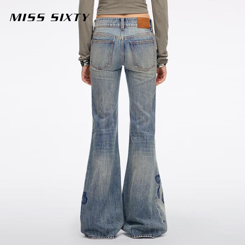 MISS SIXTY Women's Vintage Distressed Flare Jeans