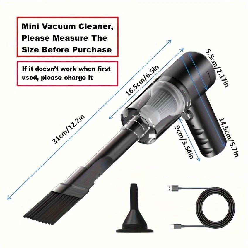 Portable High-Power Rechargeable Car Vacuum: Compact, Multi-Function with Blowing, Suction, and Lighting Features