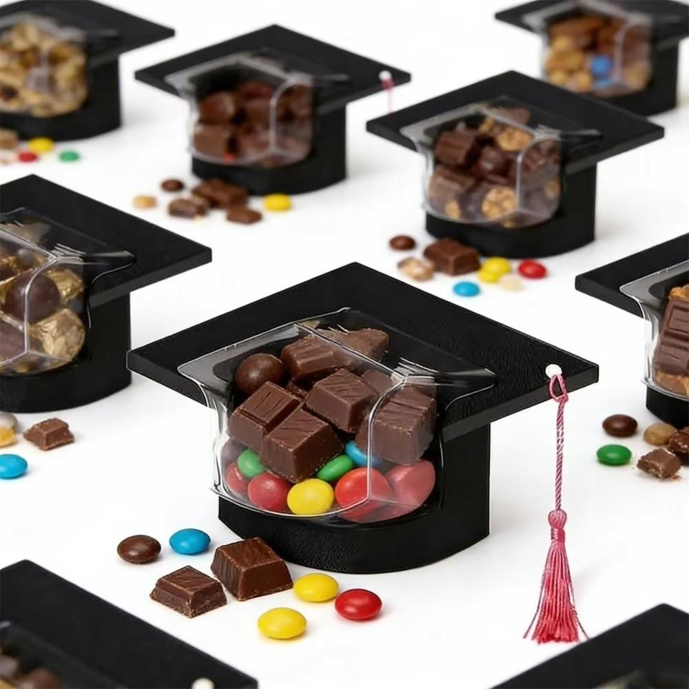5/10Pcs DIY Grad Cap Candy Box Portable Gift Packing Box Party Favor Box  Students Teachers Gift
