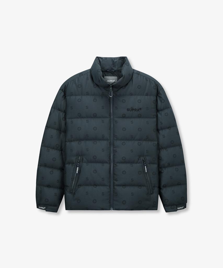Supra Monogram Jacquard Short Down Jacket (Navy)