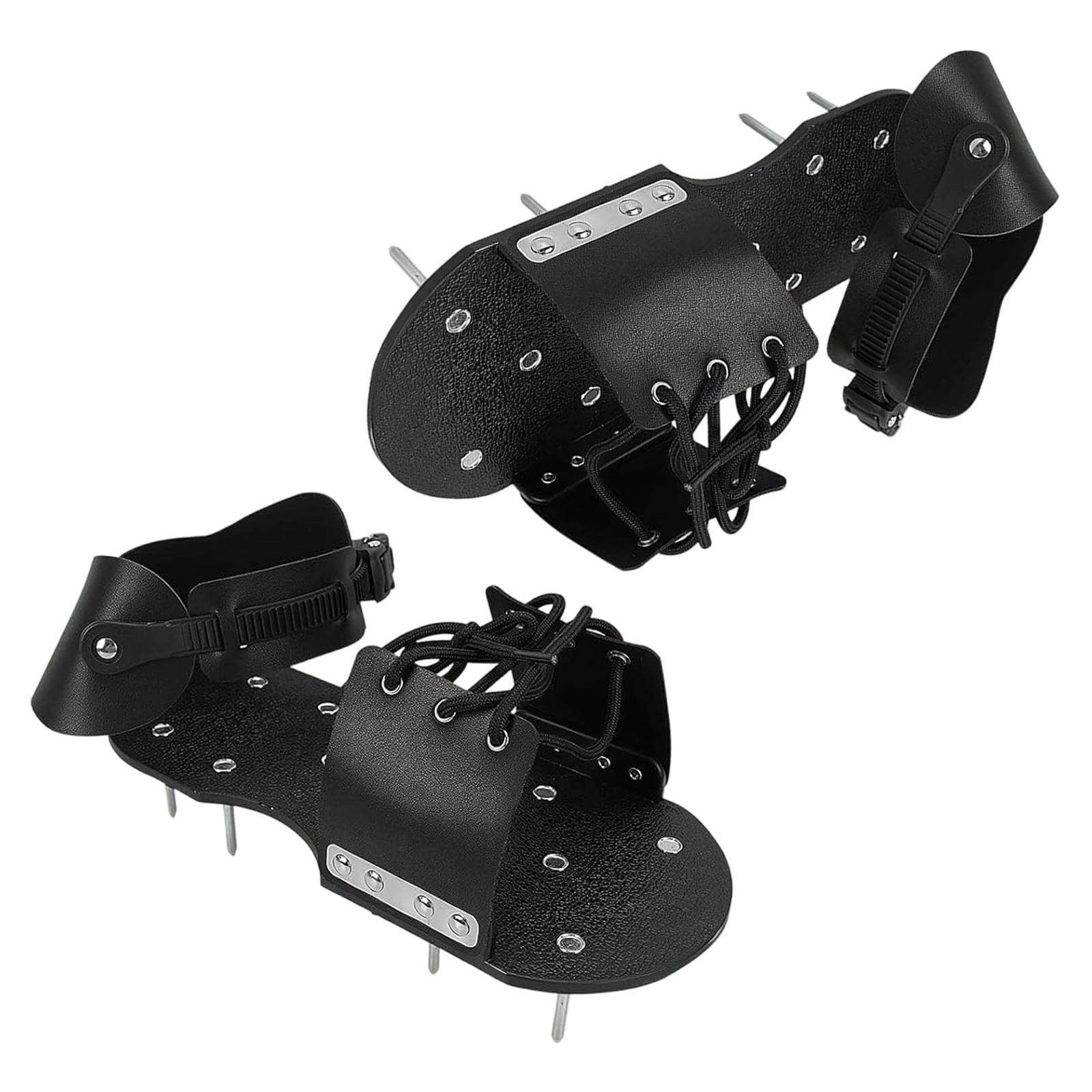 

Lawn Aeration Shoes Ventilation Footwear With Reinforced Nylon Construction 13 Steel Spikes For Professional Result 2pcs