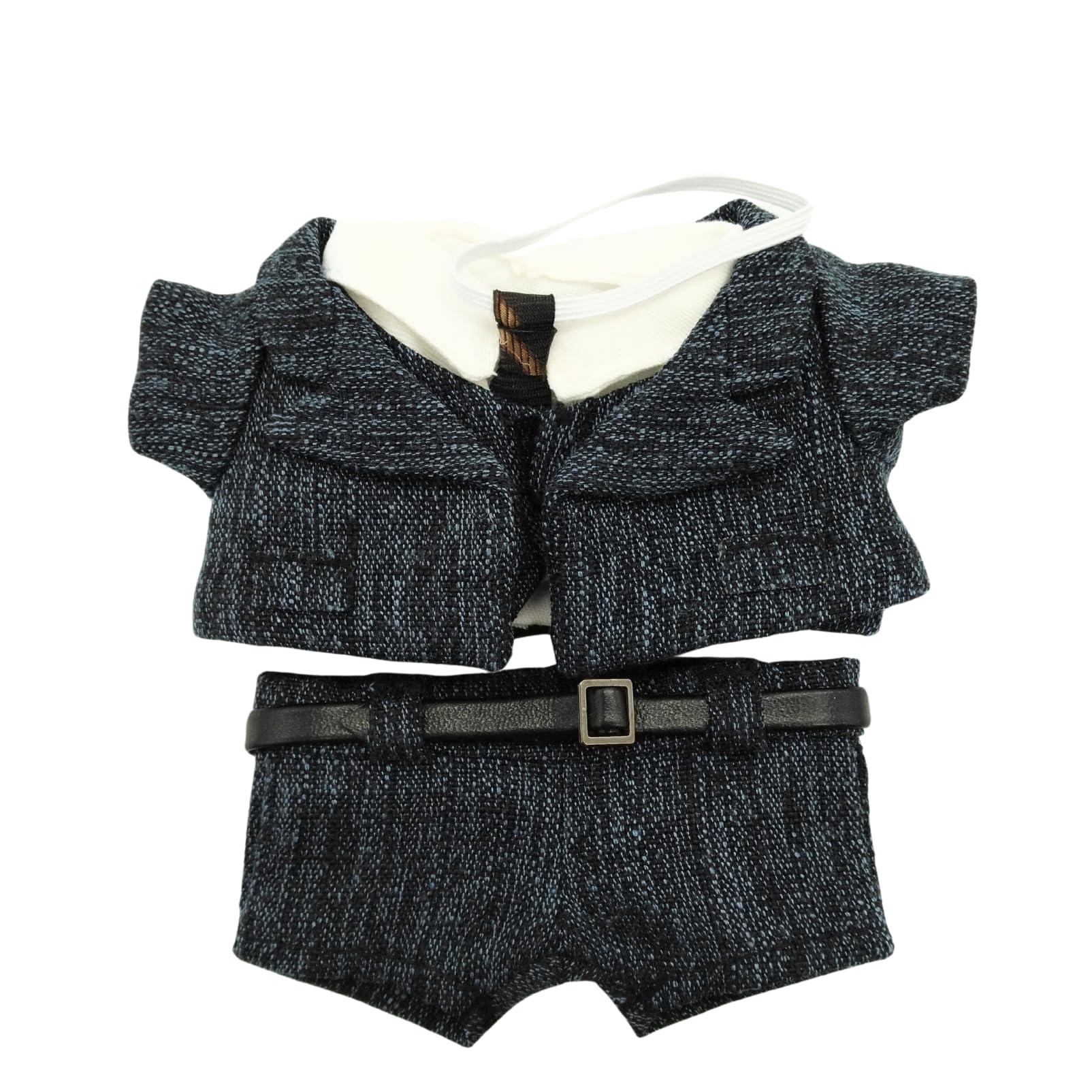 

COZENTA Doll Plush Toy Clothes Set: Shirt, Pants, Belt, Suit, Vest, Tie - Cute, 15cm (Navy)