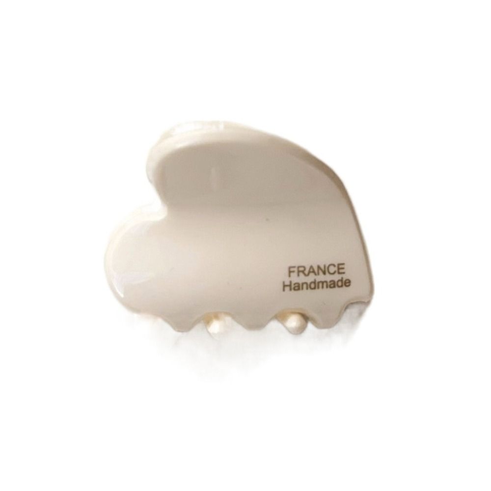 Side Clip Mini Hair Claw Acetic Acid Hair Grab Clip Retro Love Heart Hair Claw  Daily