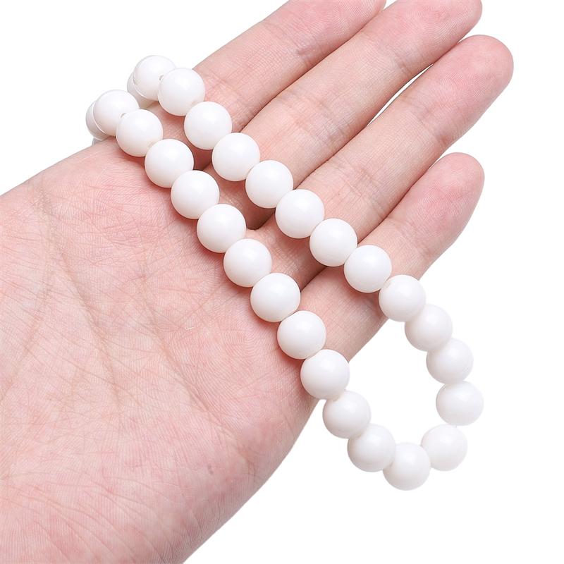 38cm/Str Glass Round Bead Chain for Necklace Bracelet DIY Jewelry Making 4-10mm