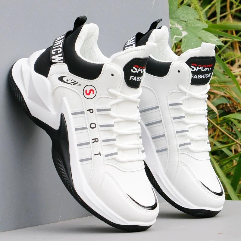 

Мужские спортивные кроссовки с высоким верхом, с водонепроницаемой кожаной поверхностью, баскетбольные кроссовки, модные кроссовки для скейтборда с высоким коэффициентом трения 39