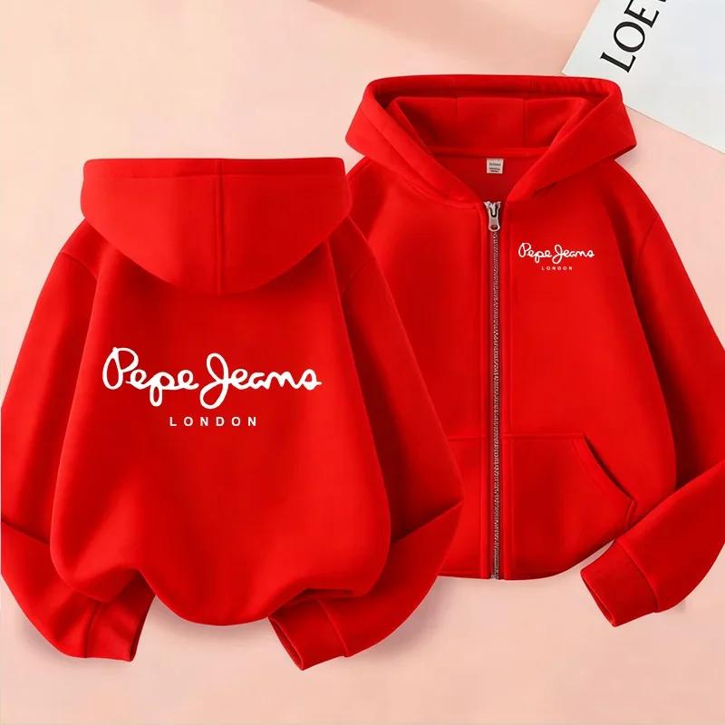 Cardigan Felpa con Cappuccio e Zip per Bambini Felpa Stile Ragazzi Ragazze 3-12 Anni Marca Top Sportivo Moda Casual Affascinante Ampio Cappotto Vestiti