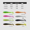 50-Piece Scented & Salted Ribbed T-Tail Soft Worm Lure for Fishing