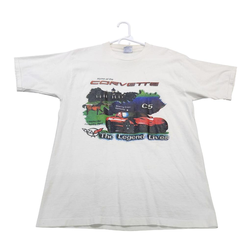 Vintage All Sport Shirt Mens Large Corvette C5 Bowling Green Graphic Tee USA Unisex T-Shirt