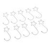 120pcs Star Shaped Christmas Tree Hooks Stainless Steel Decoration Hangers for Easter Halloween Party
