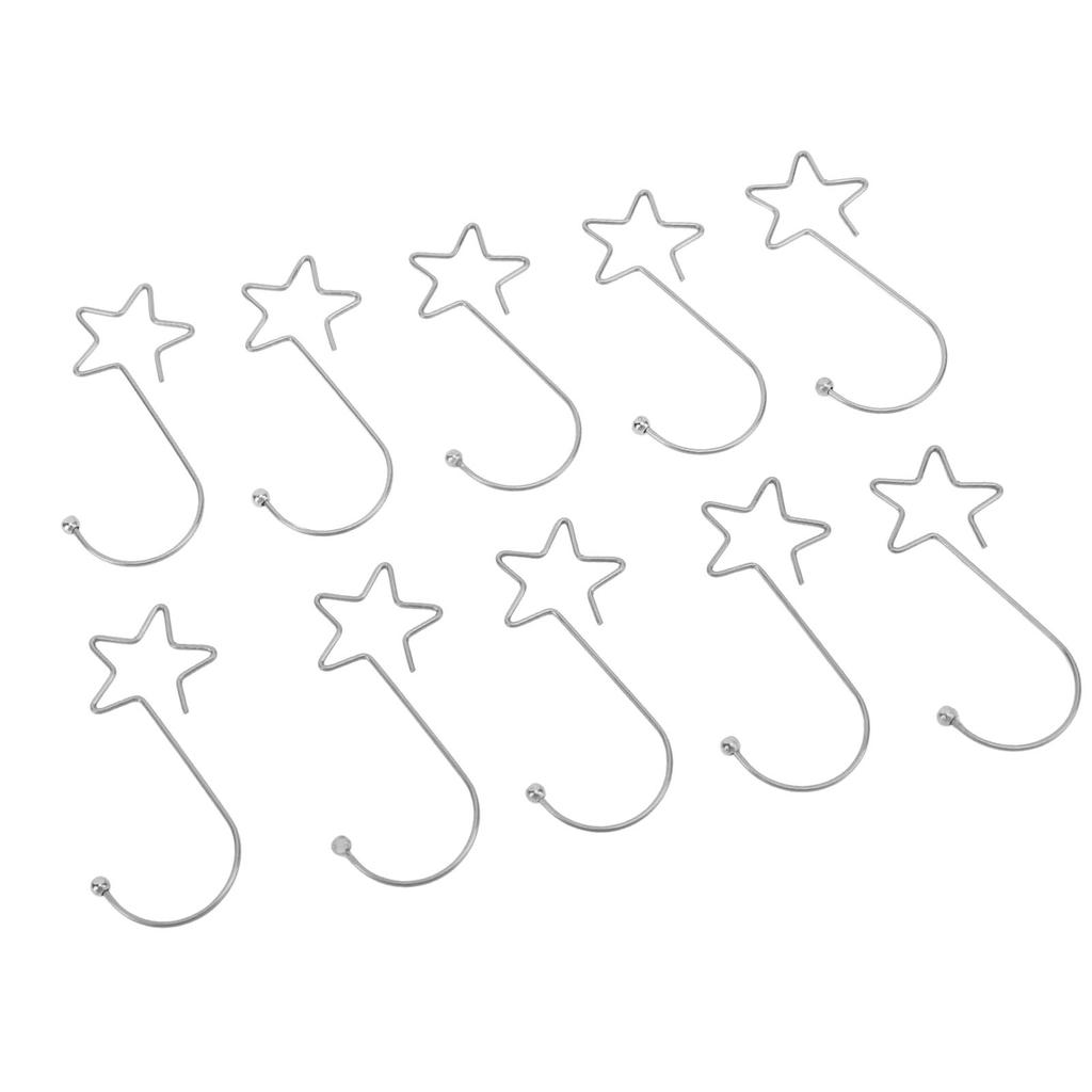 120pcs Star Shaped Christmas Tree Hooks Stainless Steel Decoration Hangers for Easter Halloween Party