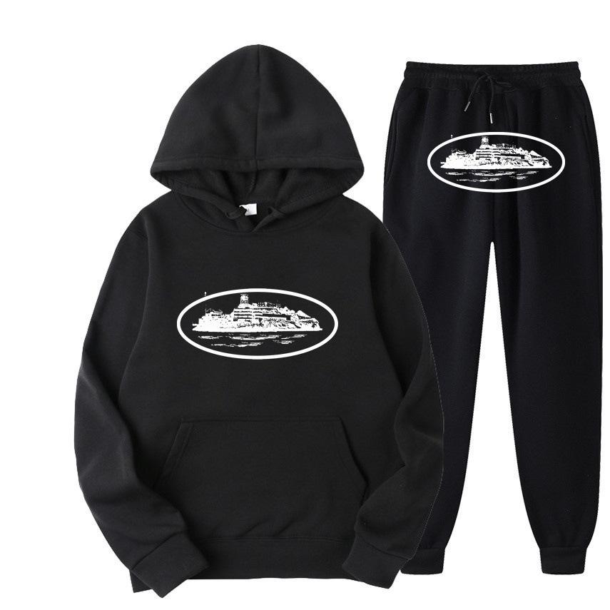 Trendy Street Loose Hoodie Set Brand Hip Hop Skateboarding Casual Men's