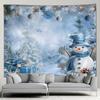 Christmas Tree Snowman Pattern Tapestry Bedroom Living Room Home Christmas Decoration
