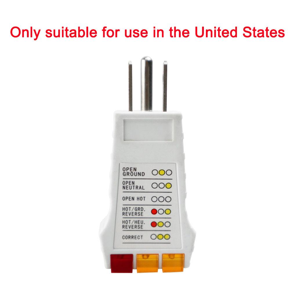 Socket Tester Voltage Tester For Standard GFCI/Standard 3-Wire North American AC Power Sockets Circuit Breaker Tracker PlugSafe