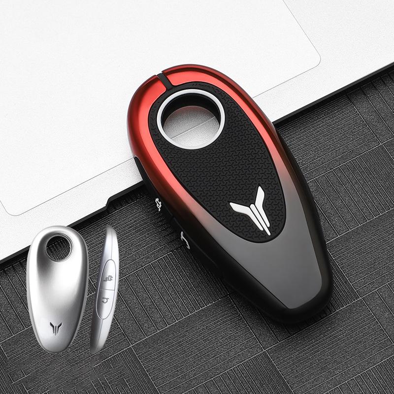 

Для Voyah Free 2022 2023 2024 2025 Чехол для ключа автомобиля из цинкового сплава Держатель Цепочка Защитный чехол Аксессуары для украшения интерьера