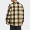 Adidas Neo Embroidered Logo Check Stripe Print Single-Breasted Jacket Men Jacket Deep-Yellow IA6824