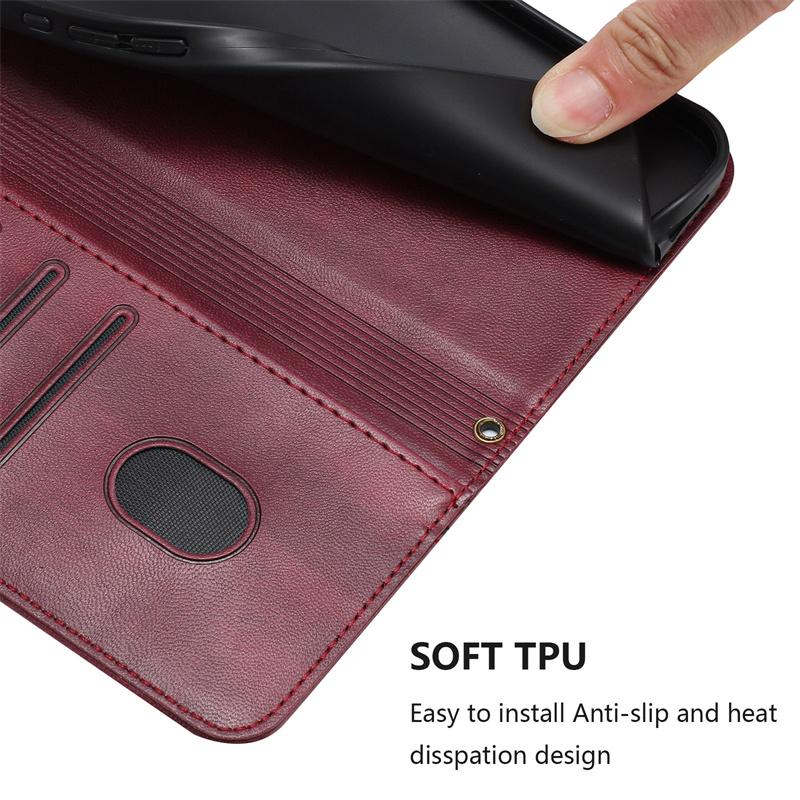 Casing For Realme C11 2021 C12 C15 C17 C20 C21 C21Y C25 C25S C30 C30S C55 4G Leather Wallet Pocket Card Slots Flip Case Cover
