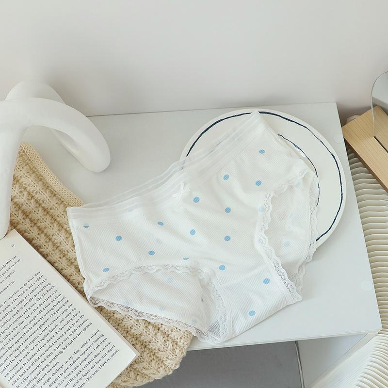 Damen Frühling Sommer Leicht Schleife Spurlos Bequem Atmungsaktiv Baumwolle Anti Bakterien Zwickel Unterteil Mittelhohe Taille Slips