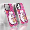 JAUCASE For iPhone 15 Pro Case Compatible with MagSafe PC+TPU Phone Cover Cartoon Cat
