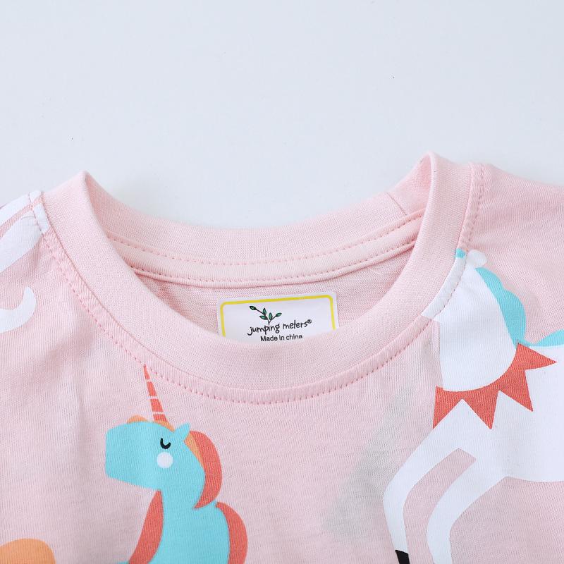 European & American Girls' Round Neck Cotton T-shirt - Summer Short Sleeve