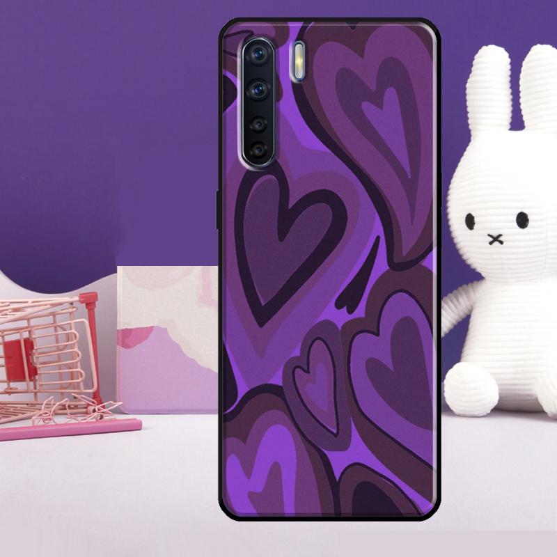 

Brown Purple Hearts Swirl Pattern Case For Oppo A57 A77 A76 A16 A96 A17 A18 A60 A80 A40 A38 A58 A78 A98 A94 A74 A54 A15 A5 Pro OPPO A91