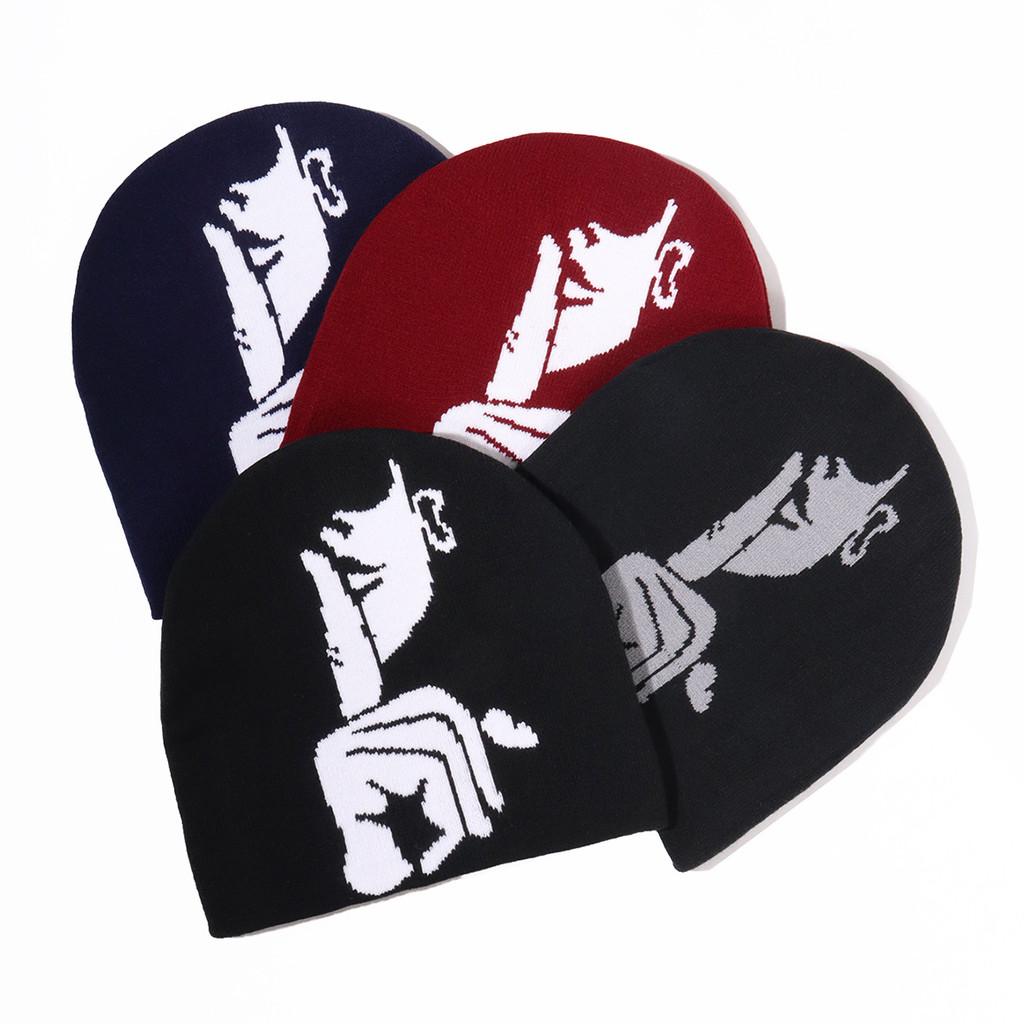 Punk Style Knitted Hat With No Brim And Acrylic Fabric For Streetwear And Winter Protection