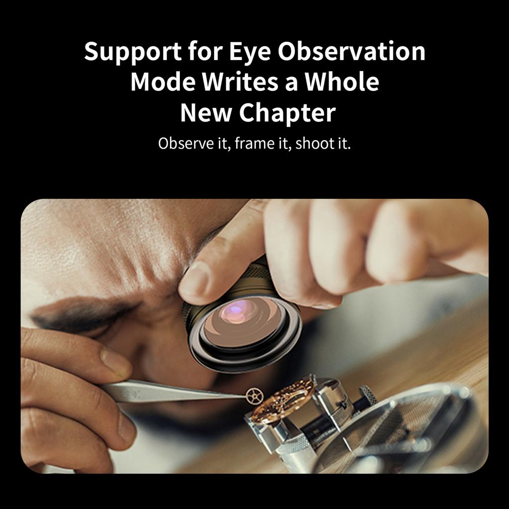 APEXEL APL ZM100 Universal Macro Lens for Phone Aluminum Alloy 10X 20X Magnification F1.05 Large Aperture with Phone