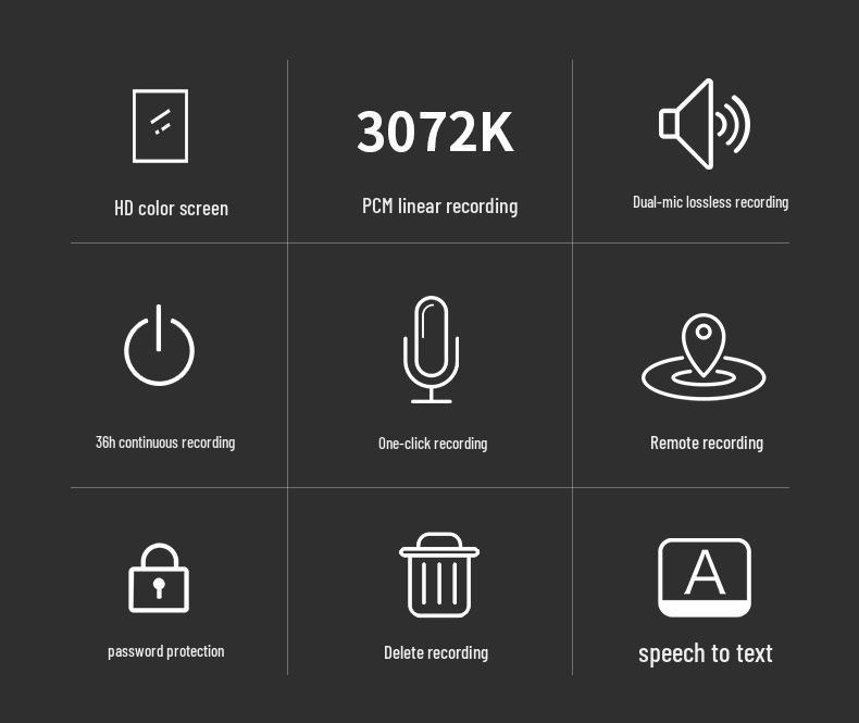 NobiXing G1/G6 HD Voice Recorder with Noise Reduction: Perfect for Students and Meetings, Doubles As Portable MP3 Player.