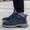 2024 Winter Women Men Boots Plush Leather Waterproof Sneakers Climbing Hunting Shoes Unisex Lace-up Outdoor Warm Hiking Boot Man